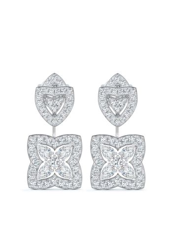 De Beers Jewellers Orecchini Enchanted Lotus in oro bianco 18kt con diamanti