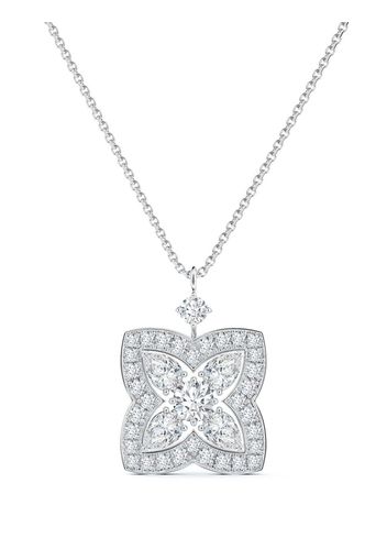 De Beers Jewellers 18kt white gold Enchanted Lotus diamond pendant necklace - Bianco
