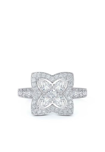 De Beers Jewellers 18kt white gold Enchanted Lotus diamond ring - Bianco