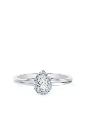 De Beers Jewellers platinum Aura diamond solitaire ring - Argento