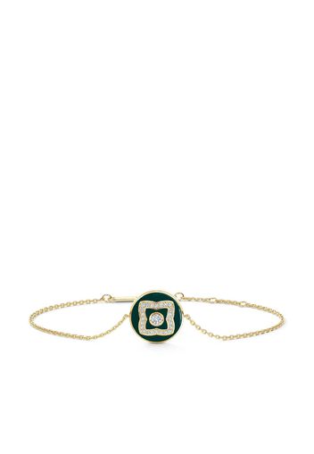 De Beers Jewellers 18kt yellow gold Enchanted Lotus diamond and enamel bracelet - Verde