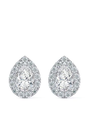 De Beers Jewellers 18kt white gold Aura Solitaire diamond stud earrings - Argento