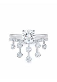 De Beers Jewellers Anello Dewdrop con diamanti - Argento