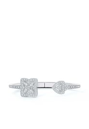 De Beers Jewellers Bracciale rigido Enchanted Lotus in oro bianco 18kt con diamanti