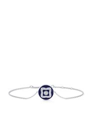 De Beers Jewellers 18kt white gold Enchanted Lotus diamond and enamel bracelet - Blu