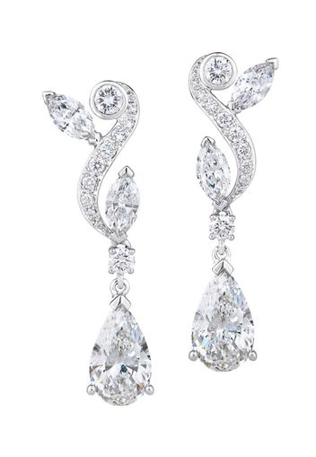 Orecchini pendenti ‘Adonis Rose’ in oro bianco 18kt e diamanti
