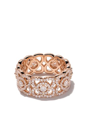 Anello a fascia Enchanted Lotus in oro rosa 18kt e diamanti