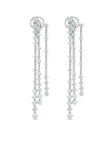 18kt white gold diamond Arpeggia three line earrings