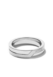 Anello ‘Promise Half Textured’ in oro bianco 18kt