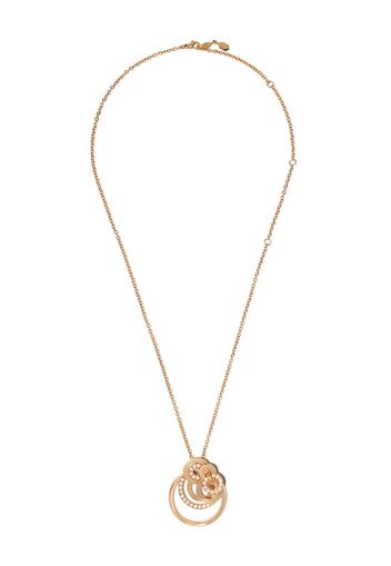 Collana con pendente in oro rosa 18kt e diamanti