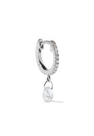 Orecchino con pendente Mini Lightly in oro bianco 18kt con diamanti