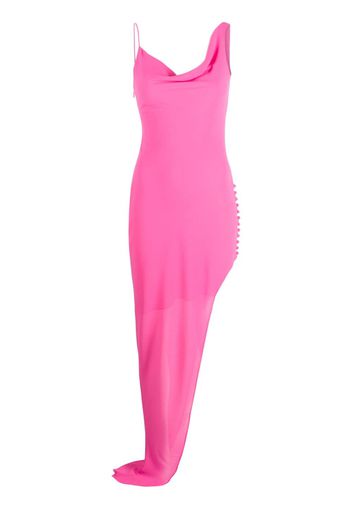 De La Vali Matisse asymmetric side-slit maxi dress - Rosa