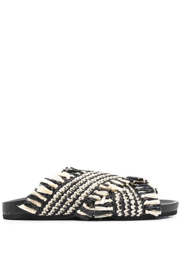 DE SIENA SHOES Sandali a righe - Nero