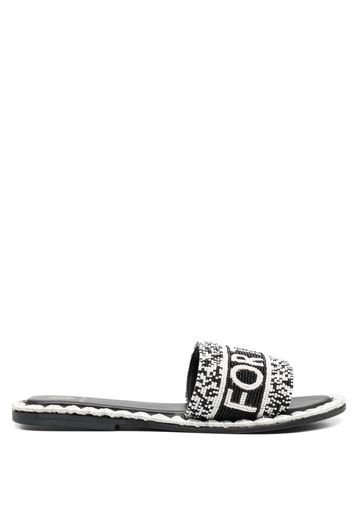 DE SIENA SHOES Sandali slides Forte de Marmi - Nero