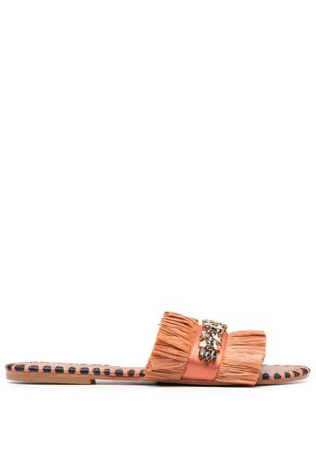 DE SIENA SHOES Semira Palo Santo flat slides - Arancione