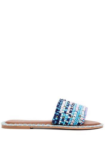 DE SIENA SHOES Resort beaded slide sandals - Blu