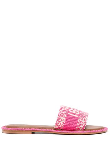 DE SIENA SHOES Ibiza beaded slide sandals - Rosa