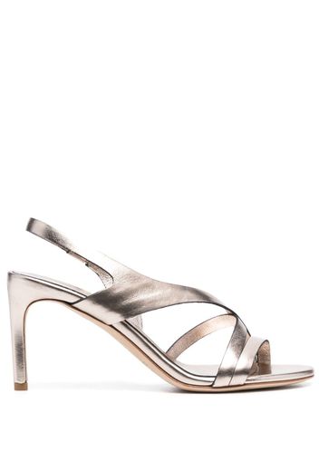 Del Carlo 85mm slingback-strap detail sandals - Toni neutri