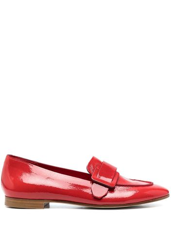 Del Carlo patent-finish calf-leather loafers - Rosso