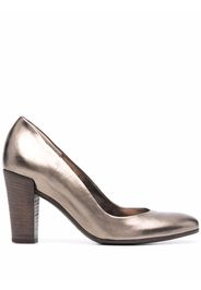 Del Carlo 85mm metallic-effect leather pumps - Oro