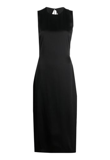 DEL CORE open back silk midi dress - Nero