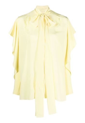 DEL CORE ruffled silk blouse - Giallo