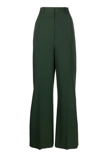 DEL CORE virgin-wool wide-leg trousers - Verde