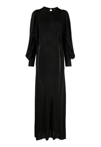 DEL CORE balloon-sleeve maxi dress - Nero