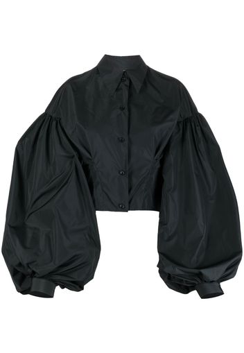 DEL CORE exaggerated balloon-sleeve shirt - Nero