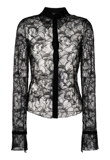 DEL CORE mushroom lace shirt - Nero