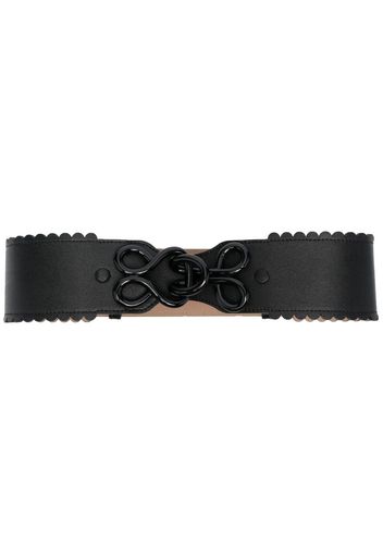 DEL CORE hook and eye leather belt - Nero