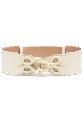 DEL CORE hook and eye-fastening leather belt - Toni neutri