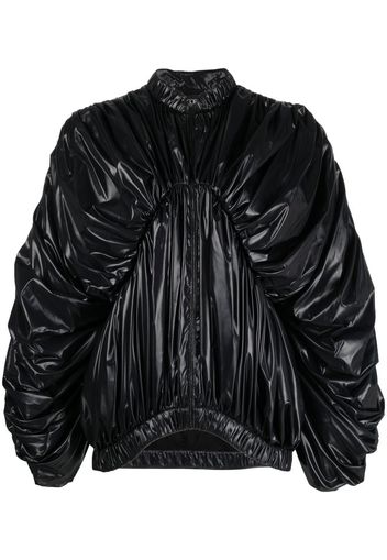DEL CORE ruched zip-up jacket - Nero
