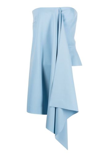 Del Core silk strapless draped top - Blu