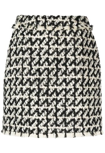 Del Core belted-waist tweed mini skirt - Toni neutri