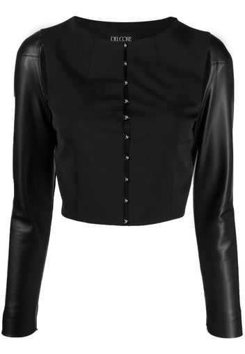 Del Core cut-out cropped jacket - Nero