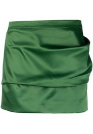 Del Core ruffled satin-finish miniskirt - Verde