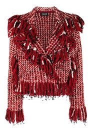Del Core fringe-detail jacket - Rosso
