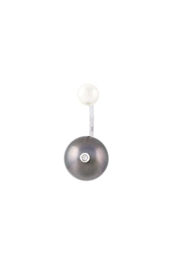 Orecchino 'Pearl piercing' con diamante