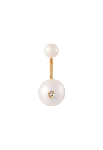 Orecchino 'Pearl piercing' con diamante