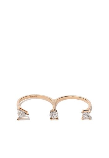 Anello Triple Diamond in oro rosa 18kt