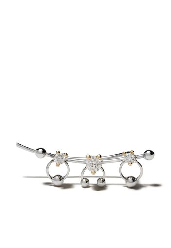 Delfina Delettrez Orecchino Two In One con diamante - YELLOW GOLD/WHITE GOLD