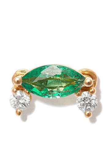 Delfina Delettrez 18kt yellow gold Dancing Diamonds emerald and diamond earring - Oro