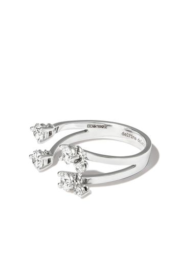 Delfina Delettrez Anello Dancing Diamonds Dots in oro bianco 18kt - Argento