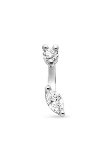 Delfina Delettrez 18kt white gold Micro diamond stud earring - Argento