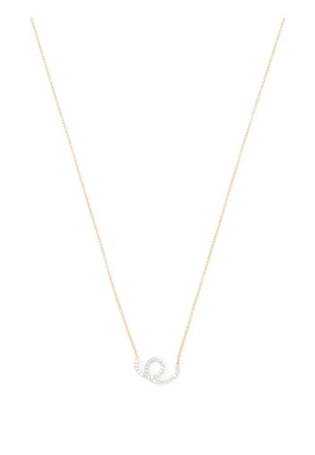 Delfina Delettrez Collana Single Loop in oro giallo 18kt con diamanti