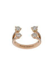 Anello Dots in oro rosa 18kt con pavé di diamanti