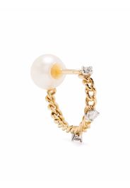 Delfina Delettrez Orecchino Unchain My Art in oro 18kt con diamanti e perle