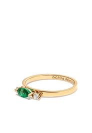 Delfina Delettrez 18kt yellow gold Dancing Diamonds emerald band ring - Oro