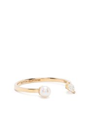 Delfina Delettrez 18kt yellow gold diamond and pearl ring - Argento